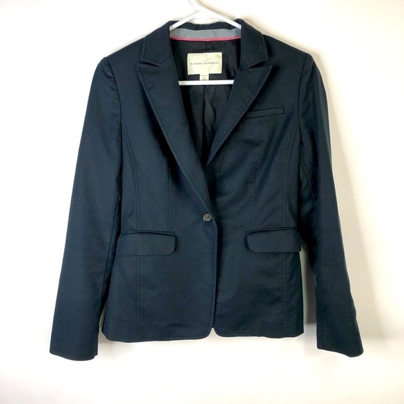 Banana Republic Navy Blue Sleek Street Jacket Blazer 4 - Picture 1 of 12